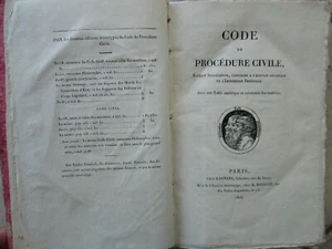 CODE DE PROCEDURE CIVILE + FORMULAIRE DU CODE, 1806/1807. - Foto 1 di 12