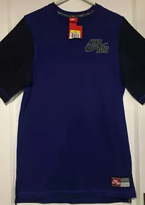 NIKE Air Pivot Retro 1982 Leopard Jaguar Panther Print Small Blue T-Shirt NWT - Picture 1 of 12