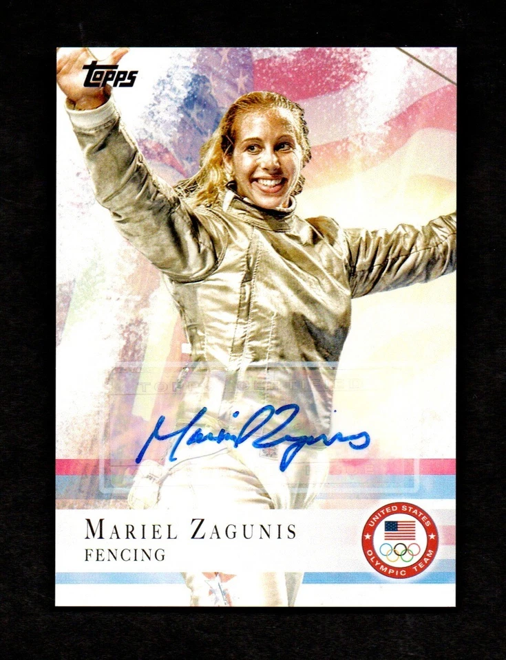2012 Topps USA Olympic Team Autograph MARIEL ZAGUNIS Fencing #32 — 第 1/2 张图片