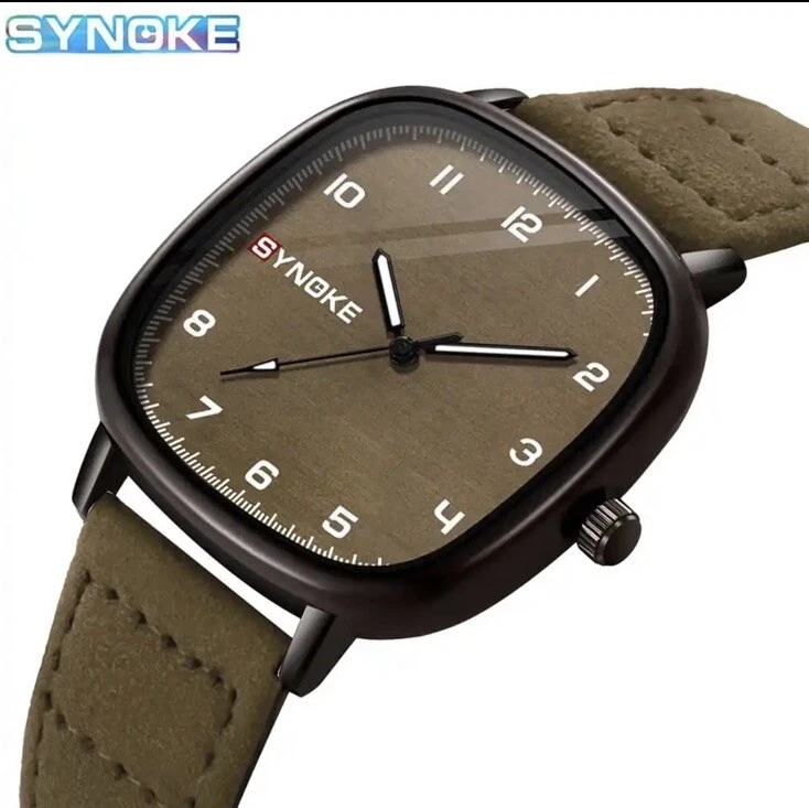 ✅ Swiss Mens Slim Sport Watch Wrist Military Analog Army Quartz Leather Strap UK - Image 1 of 4