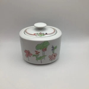 Bellaire The Toscany Collection Sugar Bowl Japan Rare Pink Green Lily - Bild 1 von 7