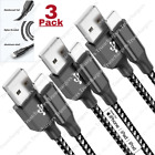 3pack Usb Charger Cable 10ft 6ft Data Cord For Iphone 14 13 12 11 Pro Max Xs 8 6