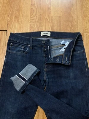 Pantalones de mezclilla Baldwin para hombre 30 ajustados ribete azul botón mosca hechos en EE. UU. Kansas City Foto 1 de 4