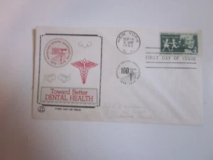 US COVER AMERICAN DENTAL ASSN DENTAL HEALTH FDC SCOTT 1135 TRI COLOR CACHET - Picture 1 of 3