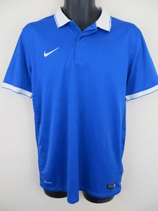 Herren Nike Dri Fit Shirt Top Polo Sport Fitnessstudio Training Fußball blau Medium M - Bild 1 von 5