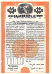 Certificado de fianza Long Island Lighting Company - Imagen 1 de 2