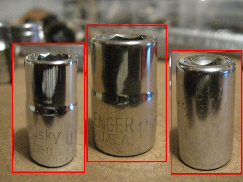 USA MADE 11MM Sockets 6pt 12pt 1/4 3/8 1/2 Drive Husky,  many Vintage Brands - Image 1 of 1