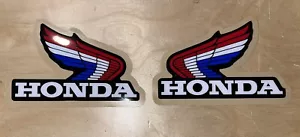 Honda Red White Blue Wing Logo Tank Window Sticker Decal 21mil weather proof - Picture 1 of 4