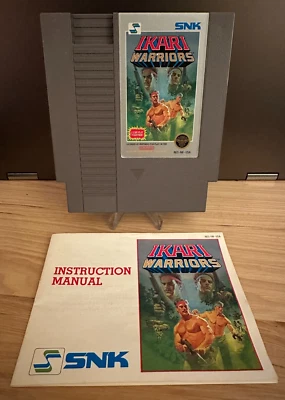Ikari Warriors (Nintendo NES, 1987) 5 Screw Cartridege + Manual TESTED & CLEAN - Image 1 of 4