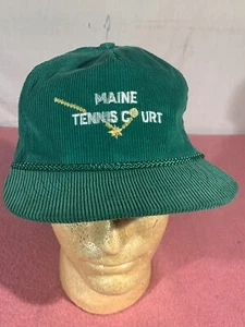 GORRA DE PELOTA SOMBRERO DE PANA VERDE Maine Cancha de Tenis con Correa. Otto nuevo - Imagen 1 de 9