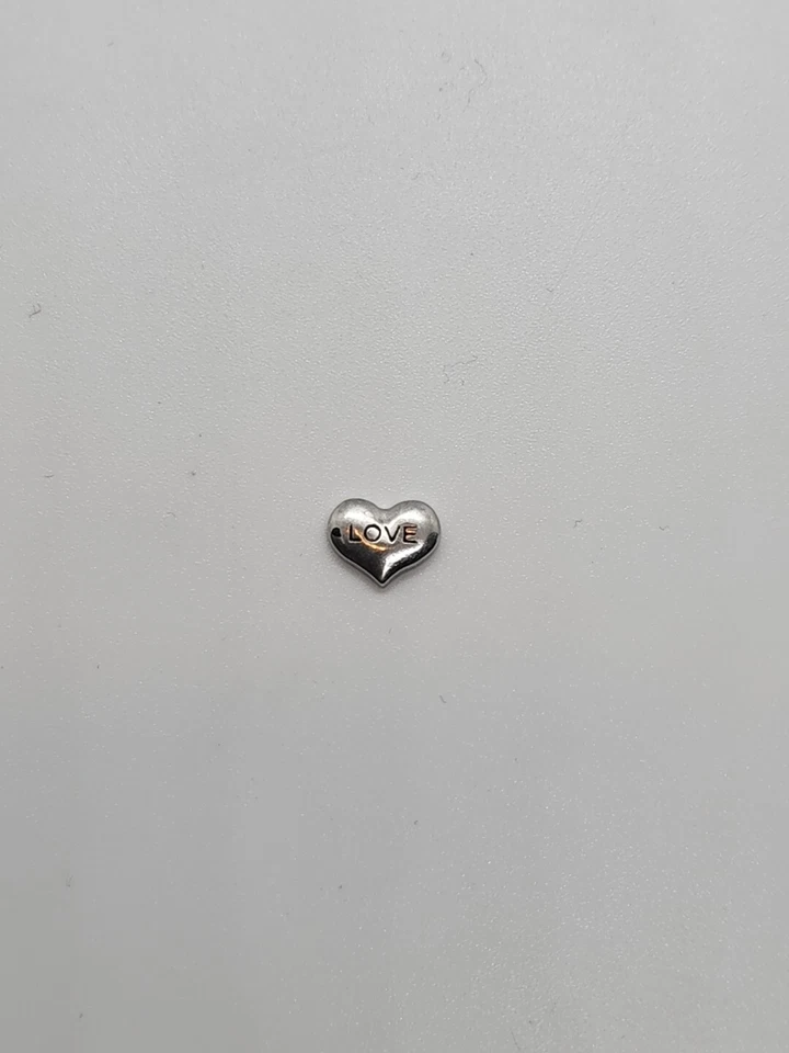 Silver Heart Love Floating Charm #590 For Your Origami Owl Necklace - Image 1 of 1