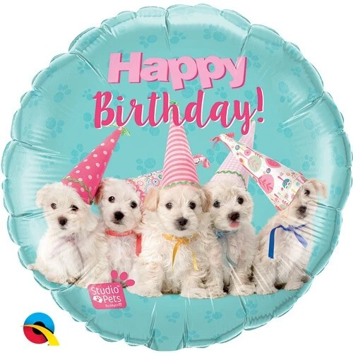 Feliz Cumpleaños Cachorros 18 Pulgadas Lámina Globo Fiesta Decoración Foto 1 de 1
