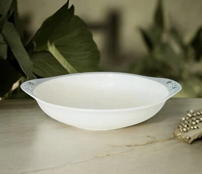 Royal Doulton FROST PINE Needles D6450 Gray 7 1/8" Lugged Cereal Bowl - Image 1 of 4