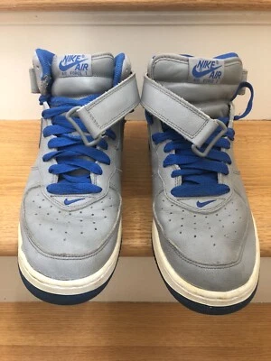 2002 NIKE AIR FORCE ONE MID ROYAL BLUE/GREY BLUE SIZE 12US CLEAN! - Image 1 of 4