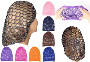 Crochet Hairnet Hair Net French Mesh Fish Net Snood - Picture 1 of 17