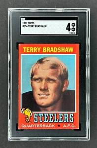 1971 Topps #156 Terry Bradshaw RC (Pittsburgh Steelers) SGC 4 VG/EX ROOKIE! - Picture 1 of 2