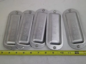 (5) O-Z/Gedney BS-125A 1-1/4" to 1-1/2" Aluminum Stamped Conduit Cover MK - Picture 1 of 1