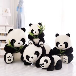 Panda Soft Toy Cuddly Stuffed Animals Cute Panda Eating Bamboo