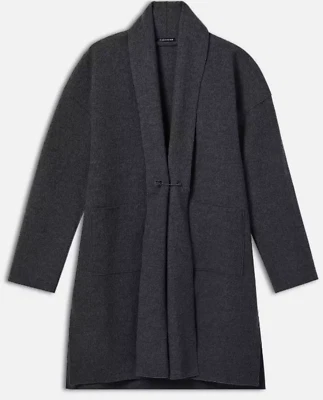 Casaco de lã fervida leve Eileen Fisher noturno novo com etiquetas $428 M L PIN att. - Imagem 1 de 4