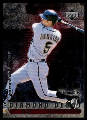 1999 Upper Deck Black Diamond Double Geoff Jenkins 0086/2500 Milwaukee Brewers - Image 1 of 2