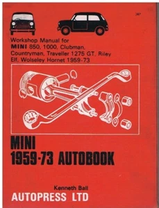 MINI 850 1000 CLUBMAN 1275GT RILEY ELF WOLSELEY HORNET 1959-73 WORKSHOP MANUAL - Picture 1 of 1