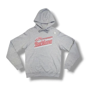 Blue 84 Detroit Red Wings Authentic Gray Fleece Pullover Hoodie Youth Small - Picture 1 of 16