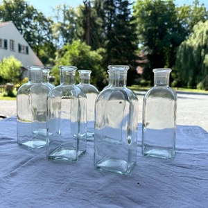7 Glasflaschen Vasenset Flaschen Glas Deko Tischdekoration Dekoration Feste - Bild 1 von 7