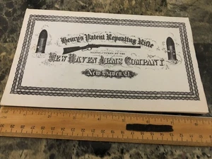 Henry's Patent Repeating Rifle Catalog New Haven Arms Facsimile Edition PB - Picture 1 of 16