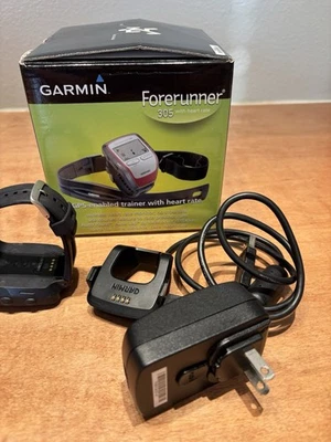 Garmin Forerunner 305 GPS Enabled Trainer Watch & Heart Rate Monitor WORKS - Image 1 of 3