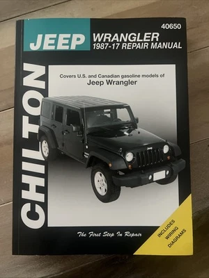 Jeep Wrangler 1987-2017 Chilton manual de reparación 40650 con diagramas de cableado Foto 1 de 4