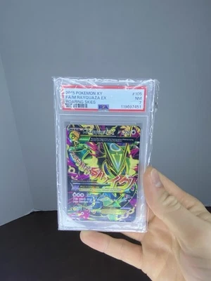 Pokémon M Rayquaza EX Holo Ultra Rare TCG Card Roaring Skies 105/108 PSA 7 - Image 1 of 2