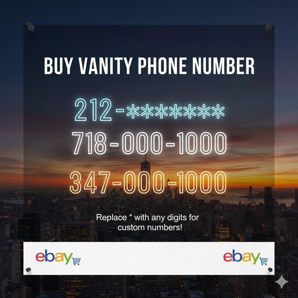 Premium 212 | 718 | 347 | 646 NYC Area Code Vanity Numbers | BOOST YOUR BRAND - Image 1 of 1