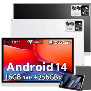 Tablet 10 lnch Android 14 16GB RAM+128GB ROM Octa core 8000mah 5G WiFi Bluetooth - Picture 1 of 13