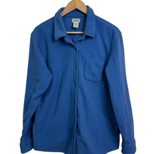 L.L. Bean Größe L blau Fleece Langarm Knopfleiste Hemd  - Bild 1 von 5