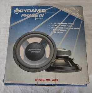 Vintage Pyramid Phase III 8" Polypropylene Woofer, 150 Watts W85, NIB, NOS - Picture 1 of 10