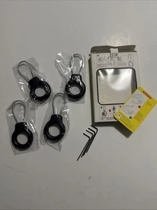 For Apple AirTag Secure Holder with Wire Cable Air Tag Lock Case Key-4PACK - Picture 1 of 3