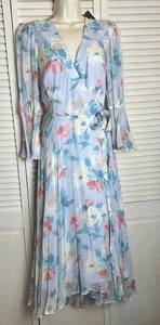NWT Polo Ralph Lauren Floral Wrap Maxi Dress Size 8 Pastel Boho Spring Summer - Picture 1 of 5