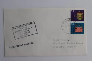 Tokelau Islands 1975 MV Cenpac Rounder Nauru Great Coates Road Grimsby GB Cubierta - Imagen 1 de 2