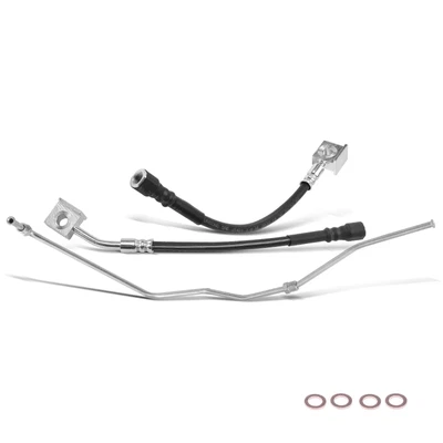 Manguera hidráulica de freno exterior trasero izquierdo y derecho 2 piezas para Ford F650 F750 2000-2003 Foto 1 de 4