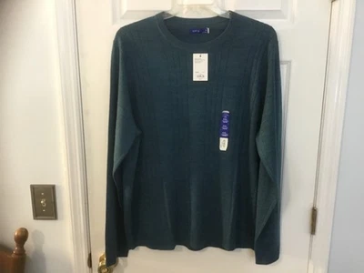 Apt.9 Men’s New Soft Fine Knit Teal Wool Blend Pullover Sweater Sz XXL - Image 1 of 3