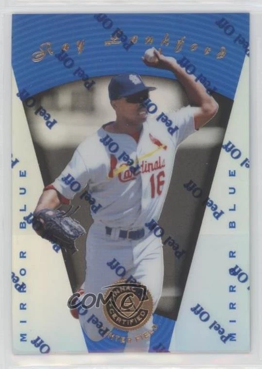 1997 Pinnacle Certified Mirror Blue Ray Lankford #13 - Image 1 of 2