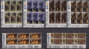 NEW ZEALAND 2001 Lord of the Rings: Fellowship, Set of 6 Plate Blocks CTO - Picture 1 of 3