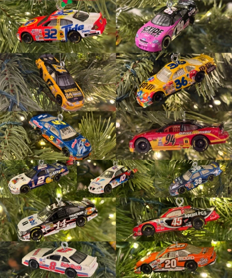 Lot Of 15 Assorted Nascar 1/64 Diecast Christmas Ornaments Stewart/Labonte+ MORE - Image 1 of 4