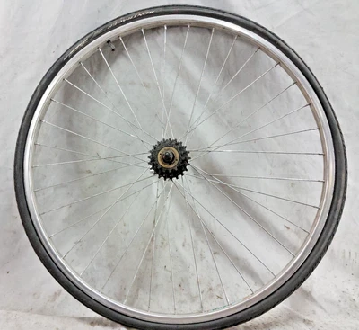 Weinmann RM19 Rear 27" Road Bike Wheel Freewheel Silver 126mm 36S QR Ships USA:) - Image 1 of 4