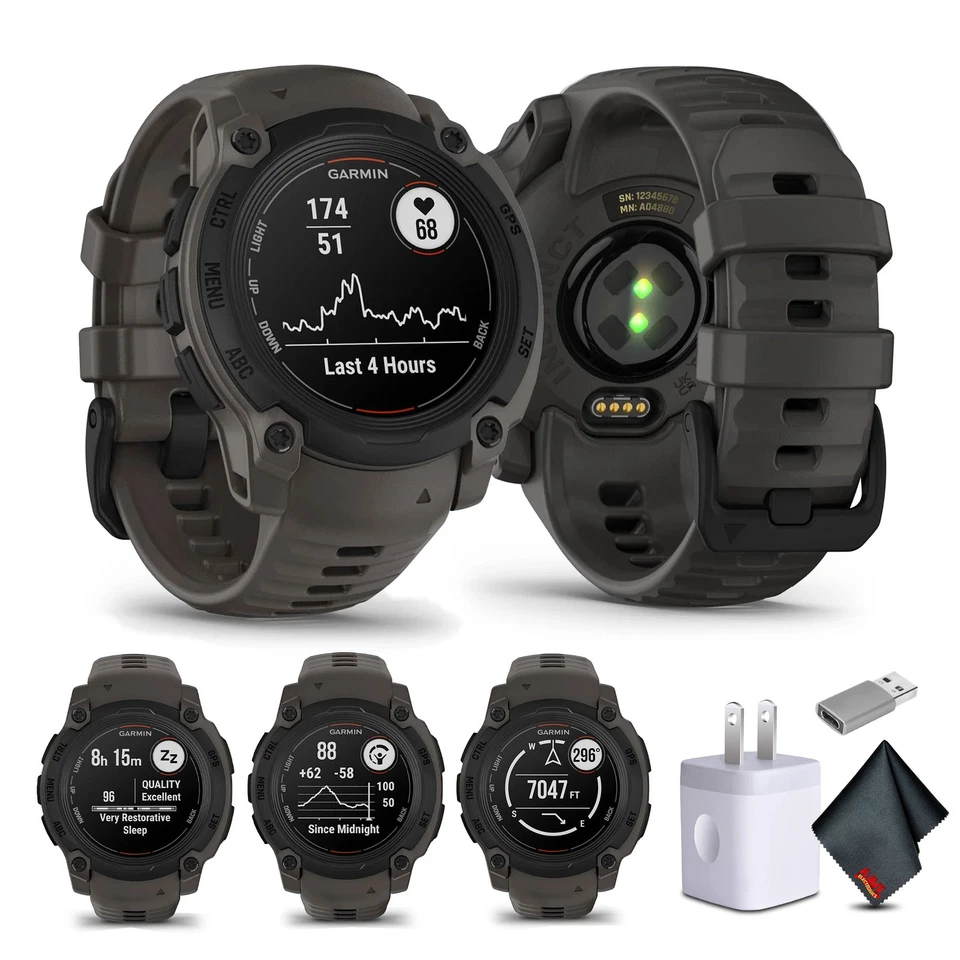 Reloj inteligente Garmin Instinct E 40 mm GPS para exteriores 14 días de duración de la batería, carbón Foto 1 de 4