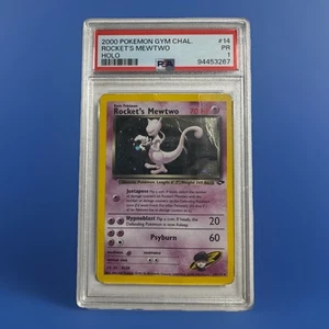 Rocket’s Mewtwo PSA 1 pr Poor Holo Raro - Gym Challenge 2000 Pokemon 14/132 - Imagen 1 de 1
