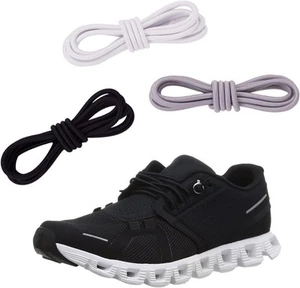 3 Pairs Elastic Shoelaces Replacement for On Cloud 47&quot;, Black+white+gray  - Picture 1 of 7