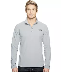 Pulóver de lana gris XL AGUJERO DEFECTO The North Face con textura roca 1/2 cremallera - Imagen 1 de 8