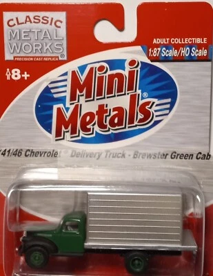 CMW Mini Metals #30320 1941-1946 Chevrolet Delivery Truck Green Cab Silver Box - Image 1 of 3