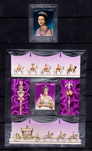 TOGO - 1977 QEII SILVER JUBILEE - SET OF 1-STAMP + 1-MIN. SHEET MNH SILVER FOIL - Picture 1 of 4